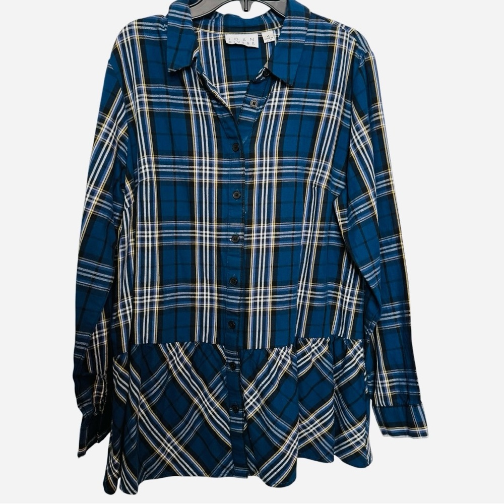 Joan River’s  Plaid Women's Top Size Medium - Picture 7 of 8